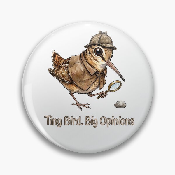Item preview, American Woodcock Tiny Bird Big Opinions | Funny Detective Bird designed and sold by HelgaCraftery.