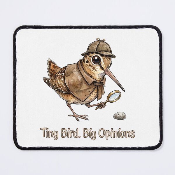 Item preview, American Woodcock Tiny Bird Big Opinions | Funny Detective Bird designed and sold by HelgaCraftery.