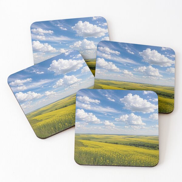 Item preview, Golden Canola Field Under Blue Sky designed and sold by SmileMamaCA.