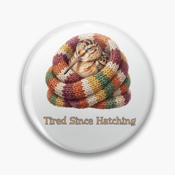 Item preview, American Woodcock Tired Since Hatching | Cozy Burrito Bird Meme designed and sold by HelgaCraftery.