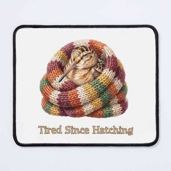 Item preview, American Woodcock Tired Since Hatching | Cozy Burrito Bird Meme designed and sold by HelgaCraftery.