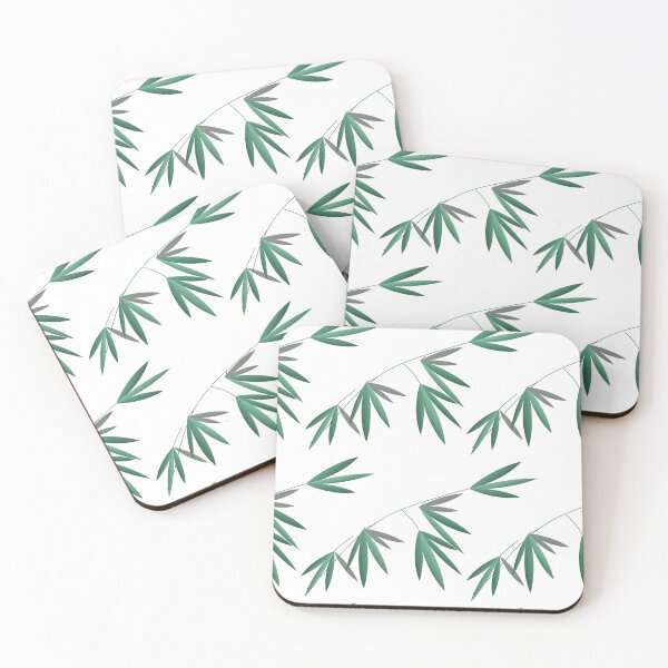 Item preview, Natural green bamboo foliage botanical repeat pattern design designed and sold by Longsilp.