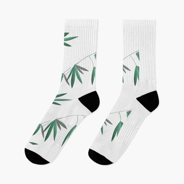 Item preview, Natural green bamboo foliage botanical repeat pattern design designed and sold by Longsilp.