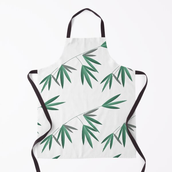 Item preview, Natural green bamboo foliage botanical repeat pattern design designed and sold by Longsilp.