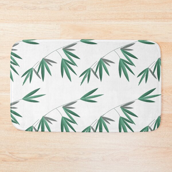 Item preview, Natural green bamboo foliage botanical repeat pattern design designed and sold by Longsilp.