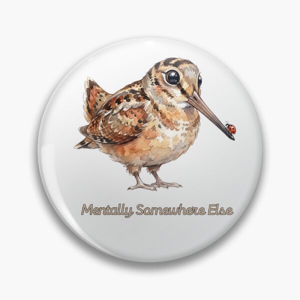 Item preview, American Woodcock Mentally Somewhere Else | Cute Dreamy Bird Art designed and sold by HelgaCraftery.