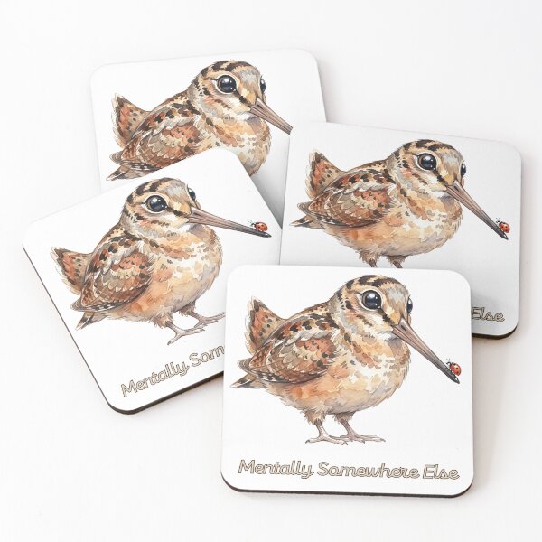 Item preview, American Woodcock Mentally Somewhere Else | Cute Dreamy Bird Art designed and sold by HelgaCraftery.