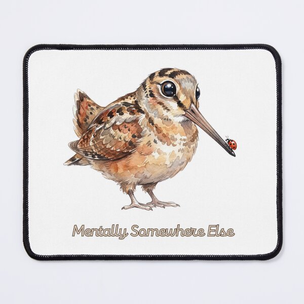 Item preview, American Woodcock Mentally Somewhere Else | Cute Dreamy Bird Art designed and sold by HelgaCraftery.