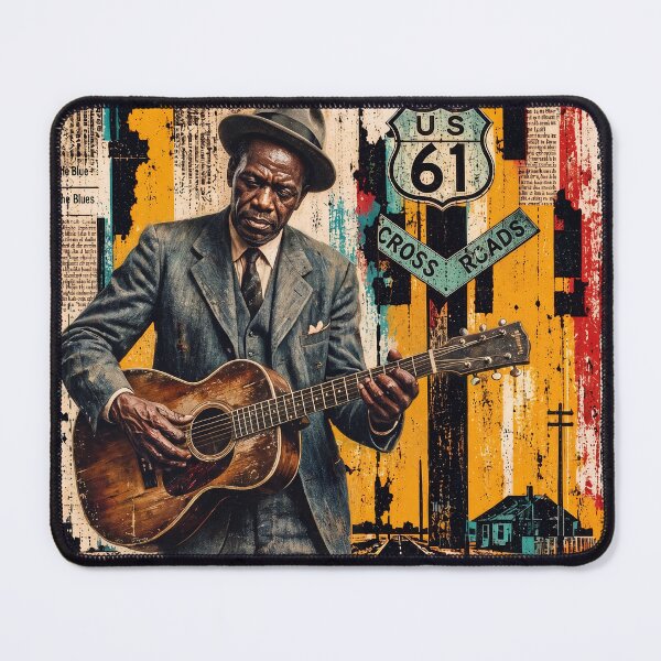 Item preview, Mississippi Delta Blues Guitarist Crossroads Graphic Street Art designed and sold by CoffeeAfterDark.
