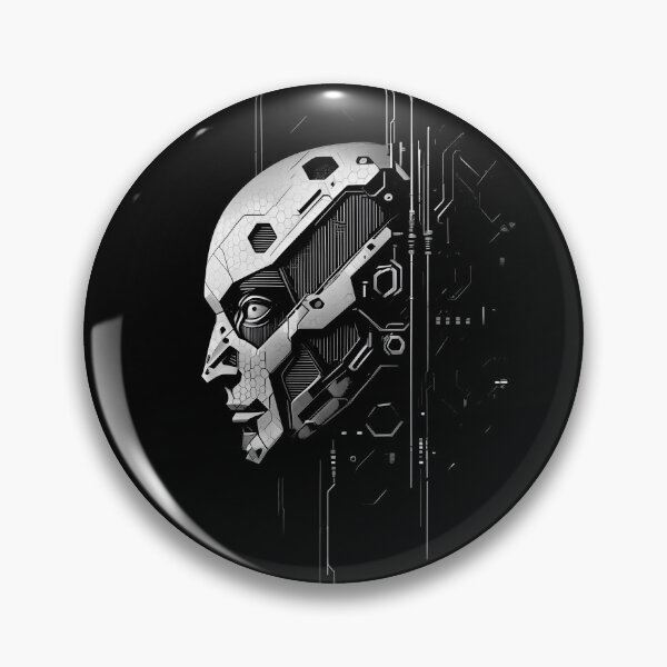 Item preview, Cyberpunk Android Skull T-Shirt | Dark Graphic Tee | Streetwear Fashion designed and sold by Trike-G-Tees.