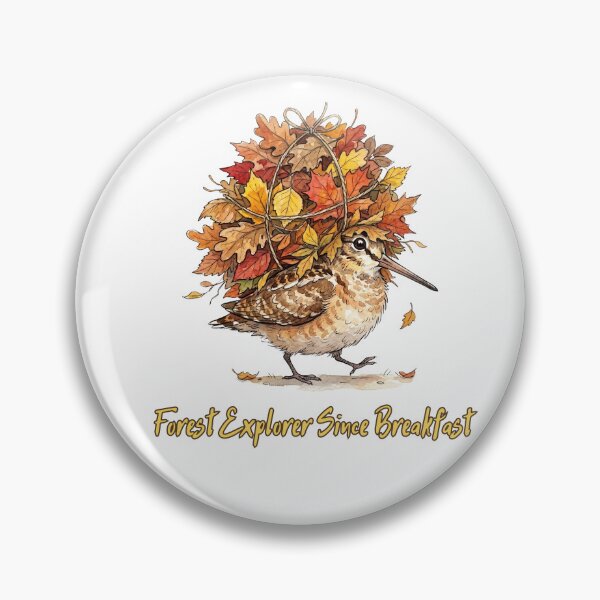 Item preview, American Woodcock Forest Explorer Since Breakfast | Cute Fall Bird designed and sold by HelgaCraftery.