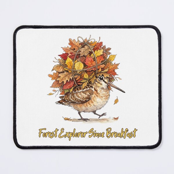 Item preview, American Woodcock Forest Explorer Since Breakfast | Cute Fall Bird designed and sold by HelgaCraftery.