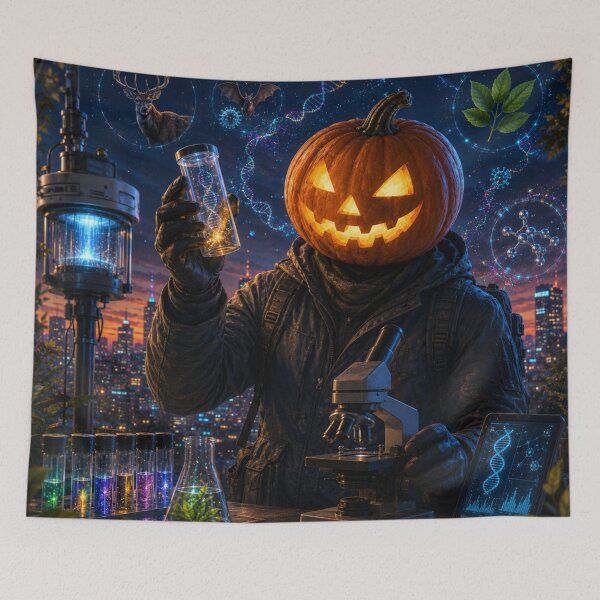Item preview, Headless Horseman DNA Detective – Sci Fi Gothic Fantasy Art designed and sold by TheHorsemanRidesAgain.