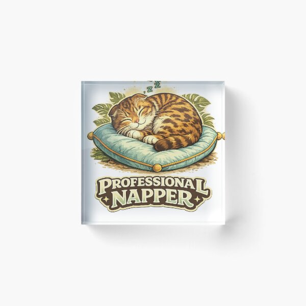 Item preview, Professional Napper Funny Sleeping Cat designed and sold by EastEndTownie.