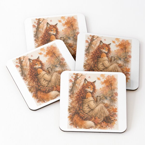 Item preview, Autumn Fox Watercolor Art designed and sold by ChaosCritterz.