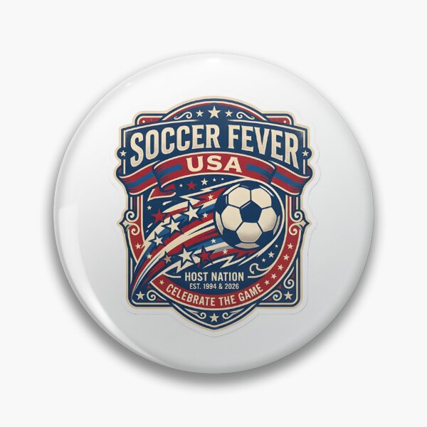 Item preview, Soccer Fever USA 2026 World Cup Vintage Host Nation Football Emblem designed and sold by Greemo03.
