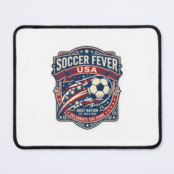 Item preview, Soccer Fever USA 2026 World Cup Vintage Host Nation Football Emblem designed and sold by Greemo03.