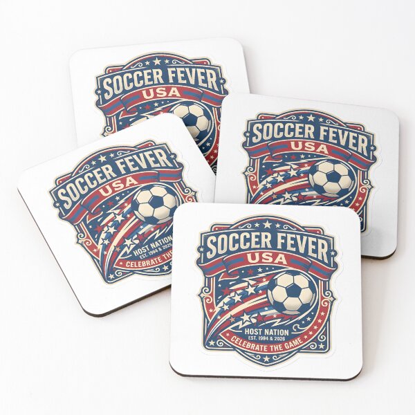 Item preview, Soccer Fever USA 2026 World Cup Vintage Host Nation Football Emblem designed and sold by Greemo03.