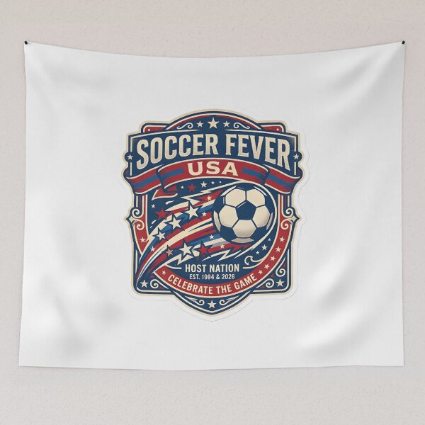 Item preview, Soccer Fever USA 2026 World Cup Vintage Host Nation Football Emblem designed and sold by Greemo03.