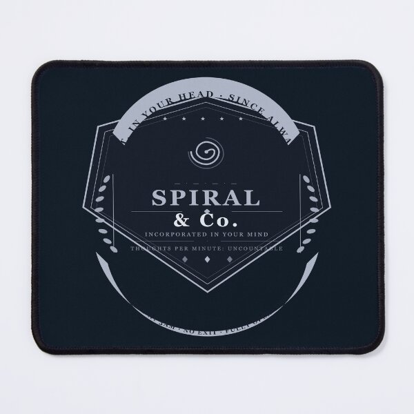 Item preview, Spiral & Co Badge — Funny Vintage Overthinking Shield Sticker | Anxiety Humor Gift designed and sold by Mega-Shopping.