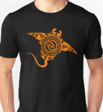 Maori Stingray Tattoo Tribal Swimming Orange - Gift Idea Unisex T-Shirt