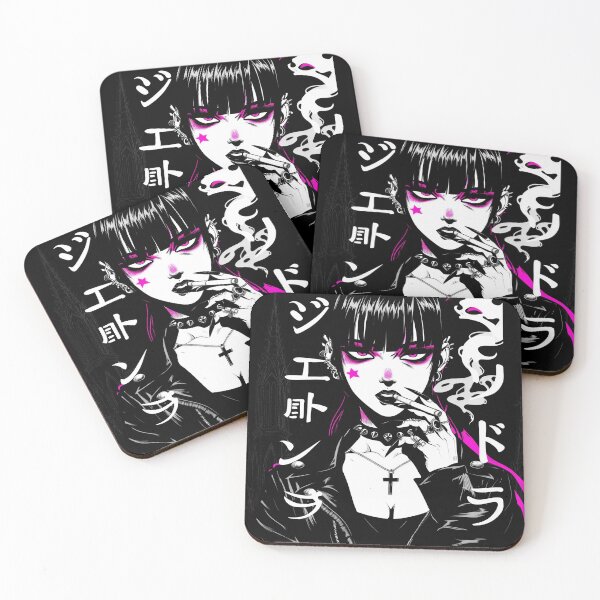 Item preview, Cyberpunk Girl, Japanese Streetwear, Neon Gothic Manga Graphic designed and sold by Trike-G-Tees.
