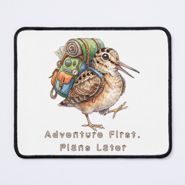 Item preview, American Woodcock Adventure First Plans Later | Cute Travel Bird designed and sold by HelgaCraftery.
