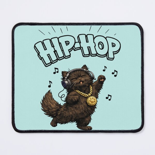 Item preview, Hip-Hop Floof – Dancing Black Cat designed and sold by lumar23.