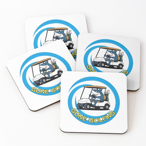 Item preview, Cute Shark Riding a Golf Cart. Gone Golfing.  Gift for a Golfer, Golf Fan, Golf Lover. designed and sold by ShrimpAndGrits.