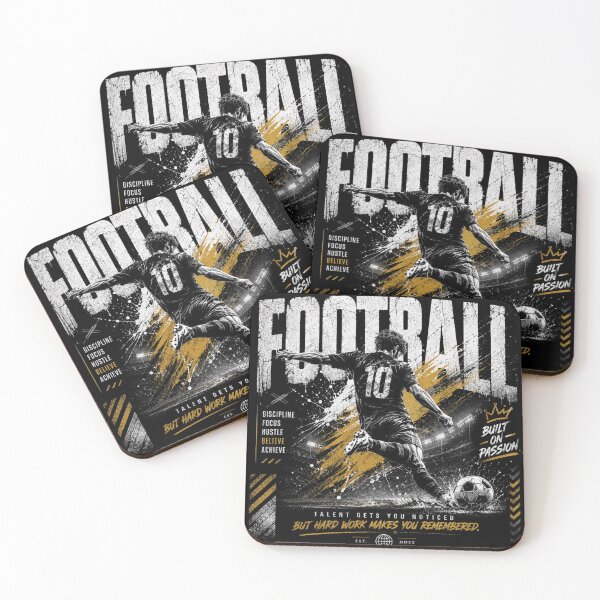Item preview, Soccer player kicking ball — win, train, repeat motivation designed and sold by Rue Market.