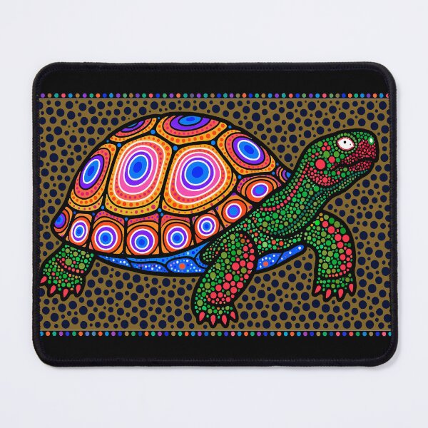 Item preview, Sea Turtle — Colorful Dotwork Pop Art | Vibrant Pointillist Ocean Illustration designed and sold by Ojo de Lilith.
