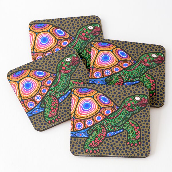 Item preview, Sea Turtle — Colorful Dotwork Pop Art | Vibrant Pointillist Ocean Illustration designed and sold by  Ojo de Lilith.