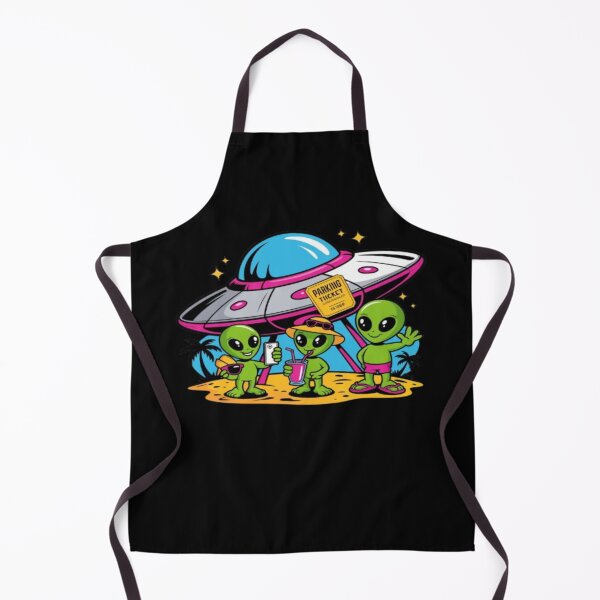 Item preview, Cute Cartoon Alien Spaceship Summer Vacation Sticker designed and sold by DailySparks.