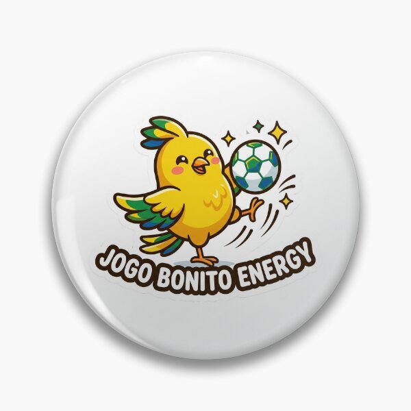 Item preview, Jogo Bonito Energy Cute Brazilian Canary Football Soccer Sticker designed and sold by Greemo03.