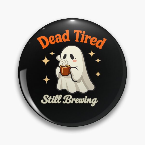 Item preview, Dead Tired Still Brewing – Cute Coffee Ghost designed and sold by LuloCreative.