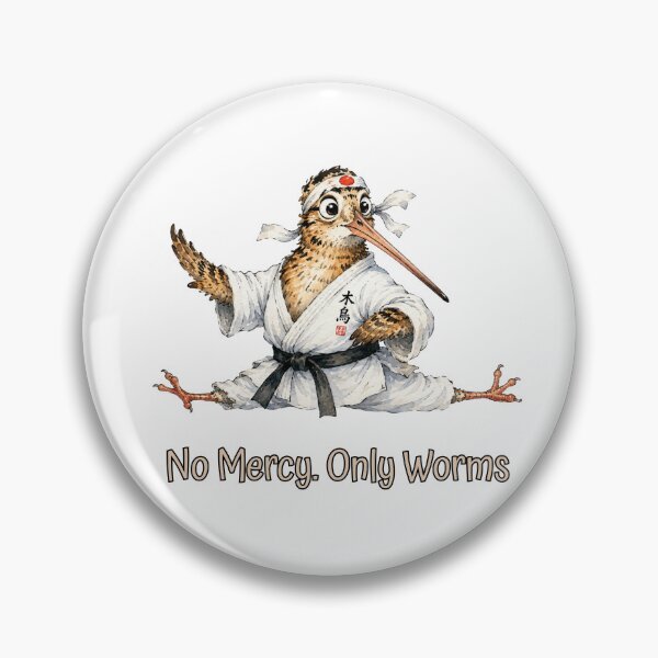 Item preview, American Woodcock No Mercy Only Worms | Funny Karate Bird Meme designed and sold by HelgaCraftery.