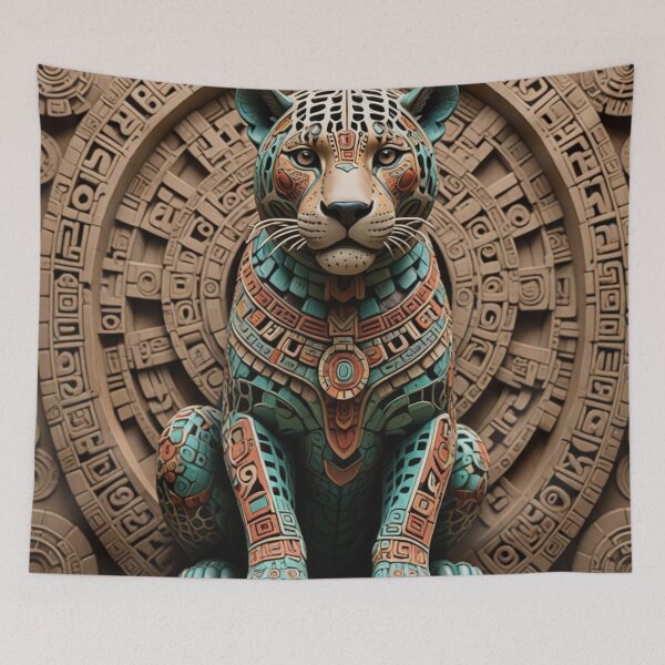 Item preview, Aztec Jaguar Sculpture designed and sold by Kirrindy Designs.