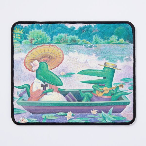 Item preview, Journey Up the Giverny with Maurice Chevalligator designed and sold by Prints by Tracy Sabin.