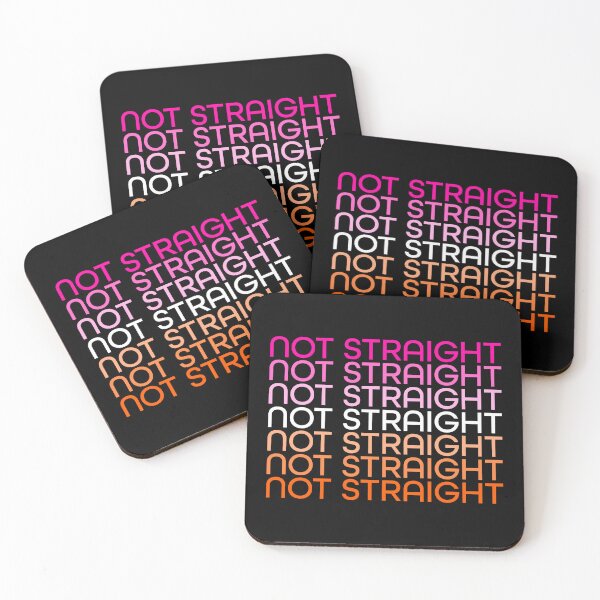 Item preview, Not Straight - Lesbian Flag Colors designed and sold by sillyjess.