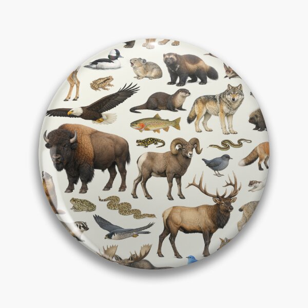 Item preview, Animals of Yellowstone National Park Retro Identification Chart designed and sold by kakarikihill.