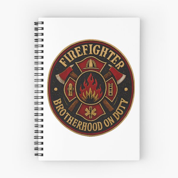 Item preview, Firefighter Brotherhood Badge — Vintage Maltese Cross Fire Rescue Patch Design designed and sold by KawaiiOrbit.