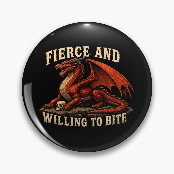 Item preview, Fierce and Willing to Bite Dragon designed and sold by Hatchling Hollow.
