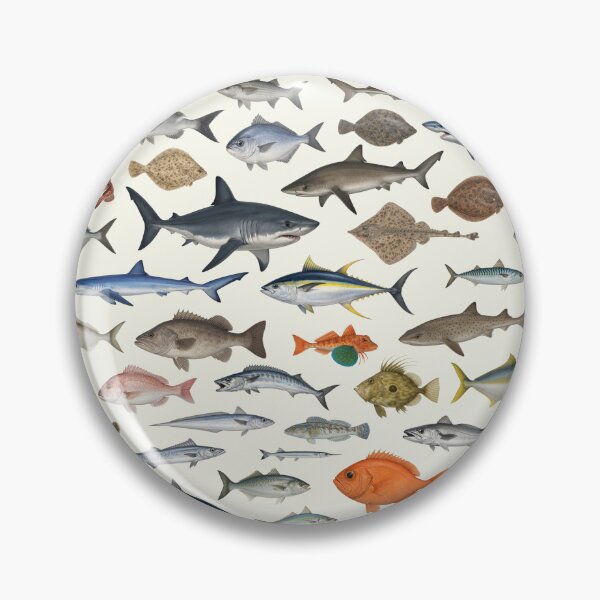 Item preview, Sea Fishes of New Zealand Retro Style Identification Chart designed and sold by kakarikihill.