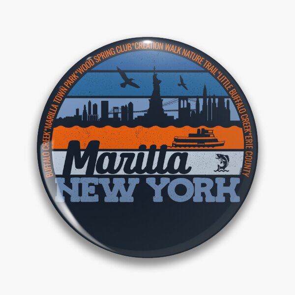 Item preview, Marilla New York Sunset Retro Vintage Local Pride Logo designed and sold by CRHPOD20.