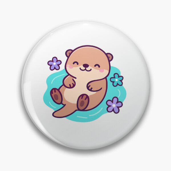 Item preview, Enjoy the Moment Otter - Cute Kawaii Sticker designed and sold by foryouandyours.
