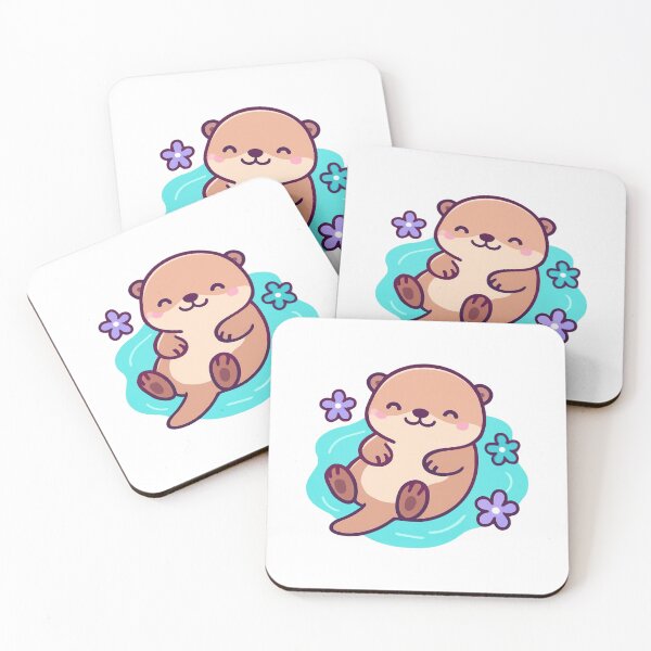 Item preview, Enjoy the Moment Otter - Cute Kawaii Sticker designed and sold by foryouandyours.