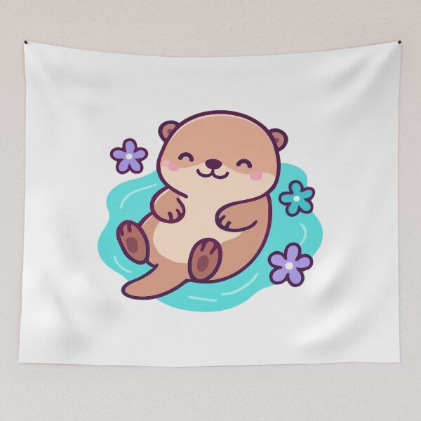 Item preview, Enjoy the Moment Otter - Cute Kawaii Sticker designed and sold by foryouandyours.