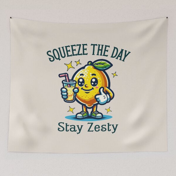 Item preview, Squeeze The Day Stay Zesty Funny Lemon designed and sold by NosandEdgy.