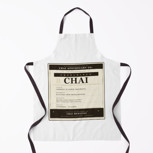 Item preview, Prescribed Chai — Funny Vintage Apothecary Label Sticker | Chai Lover Humor Gift T-Shirt designed and sold by Mega-Shopping.