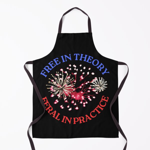 Item preview, Free in Theory, Feral in Practice — 4th of July Fireworks Tee (Best with Dark Colors) designed and sold by Feral Vibes.